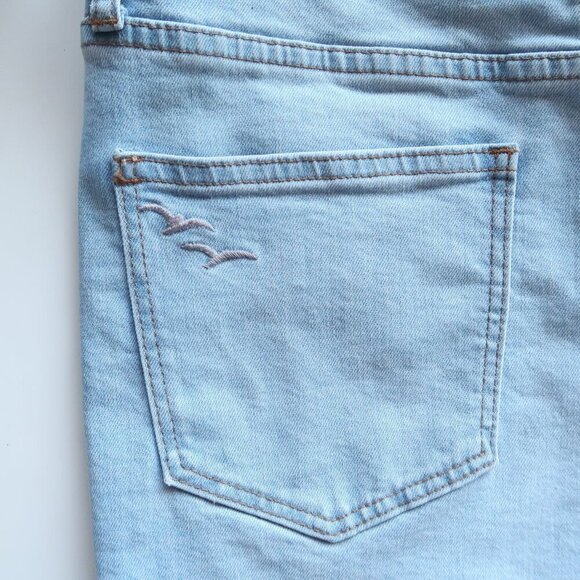 Madewell Sun Embroidered Edition Raw Edge High Rise Denim Shorts Taylor Swift 27 - Picture 13 of 16